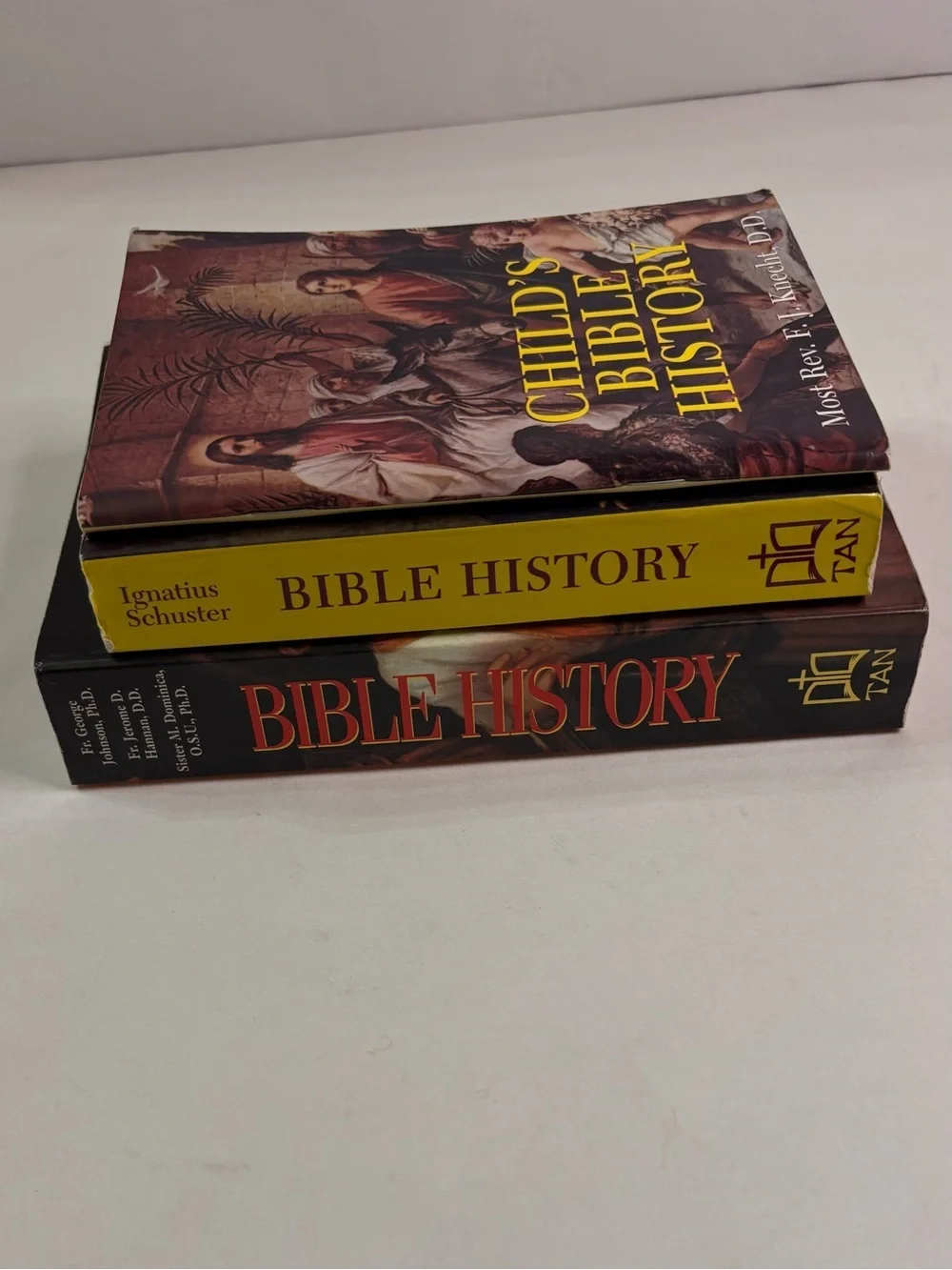 Bible History Learning Books Set of 3  - Brown, Yellow, Red Covers